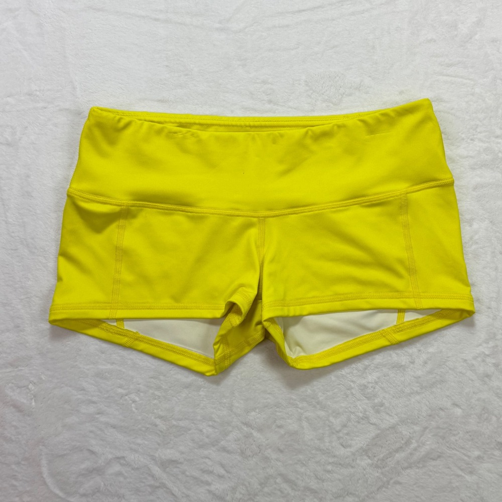 FLEO Neon Yellow Booty Shorts Size M